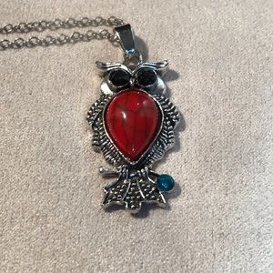 Owl of Wisdom. Faux Red Turquoise, plus more